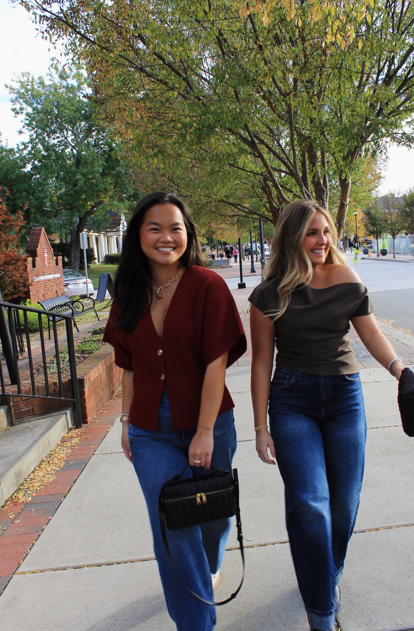 The Button Knit - Burgundy