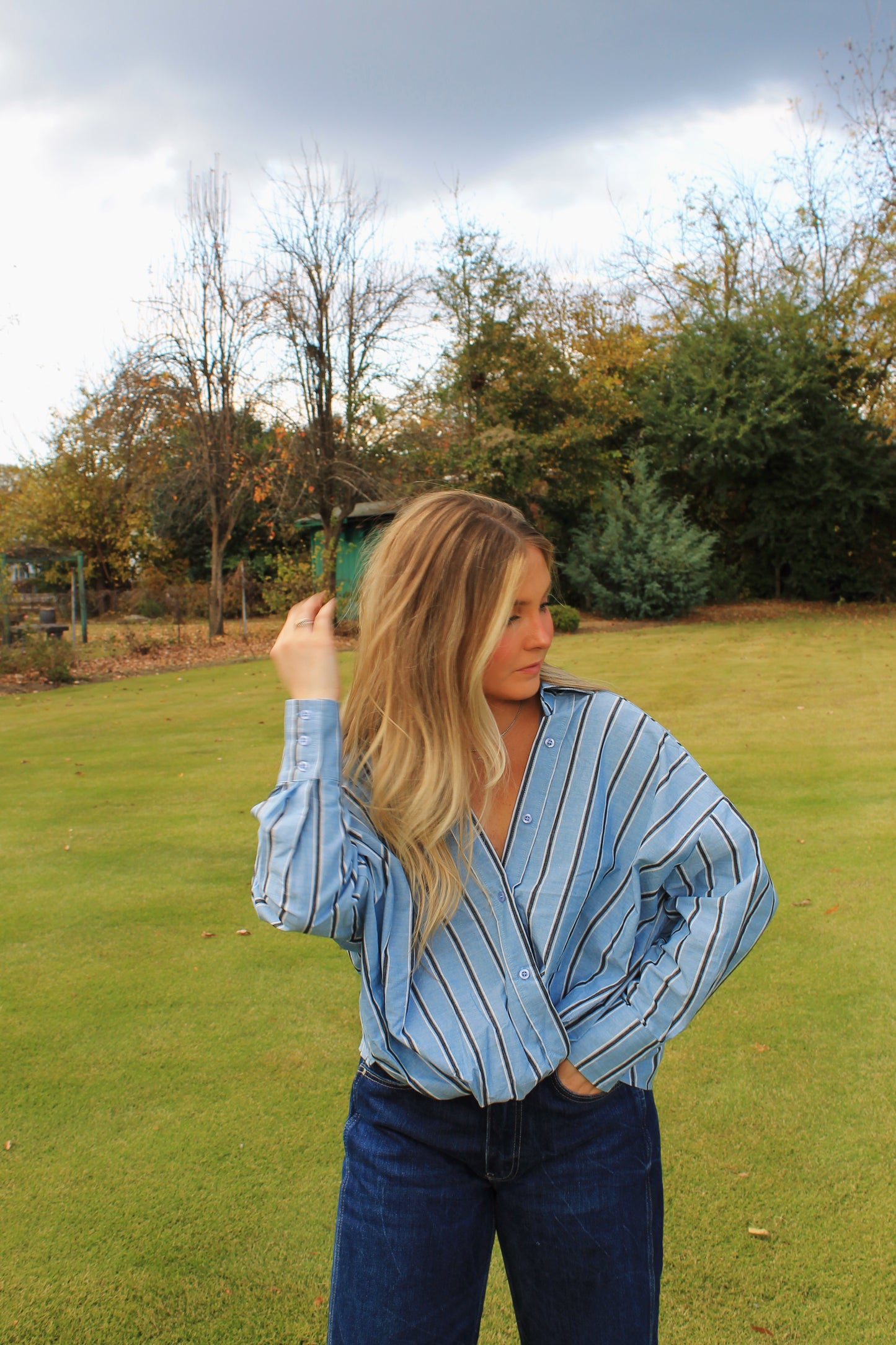 Striped Button Down Top