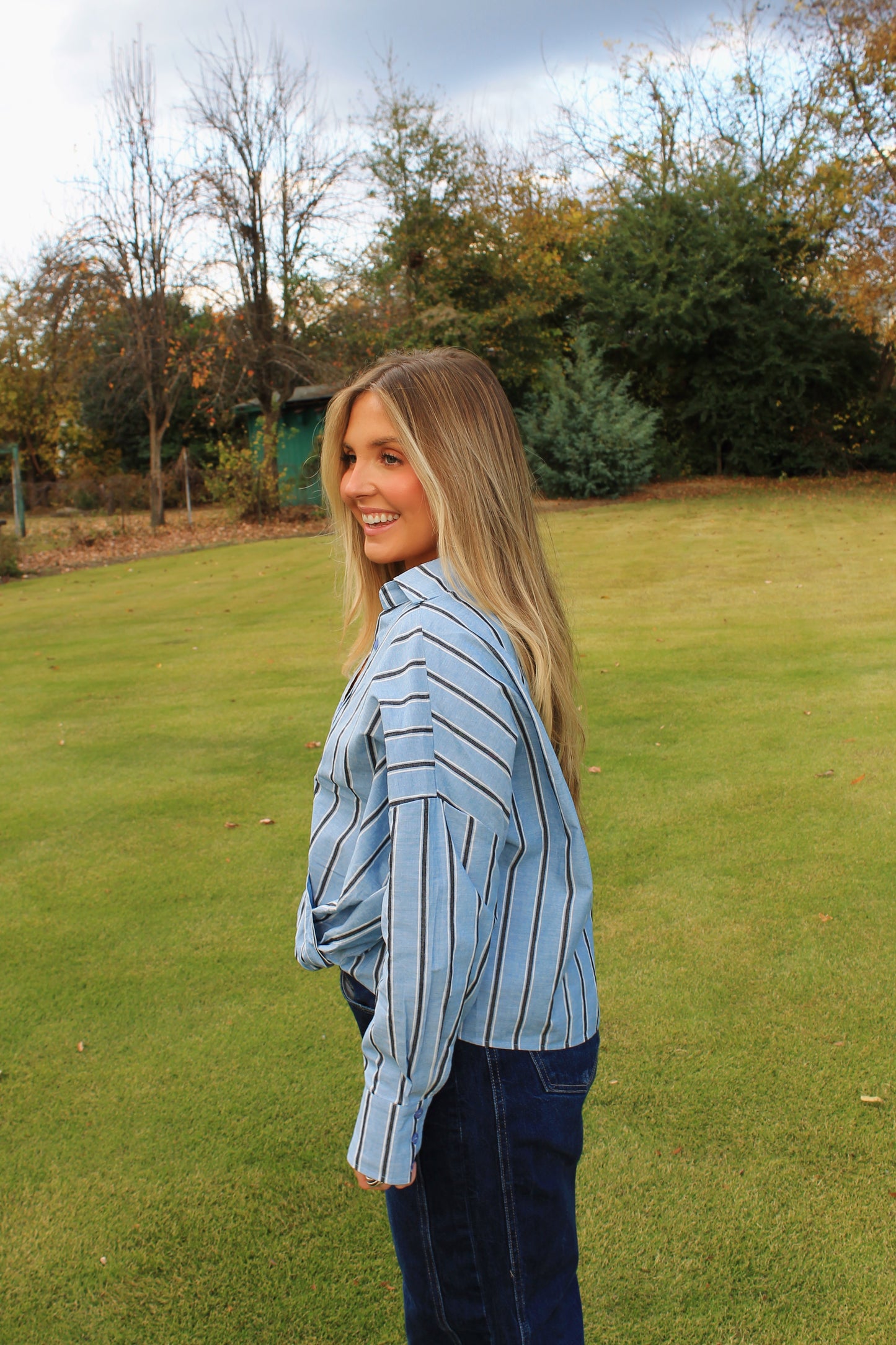 Striped Button Down Top