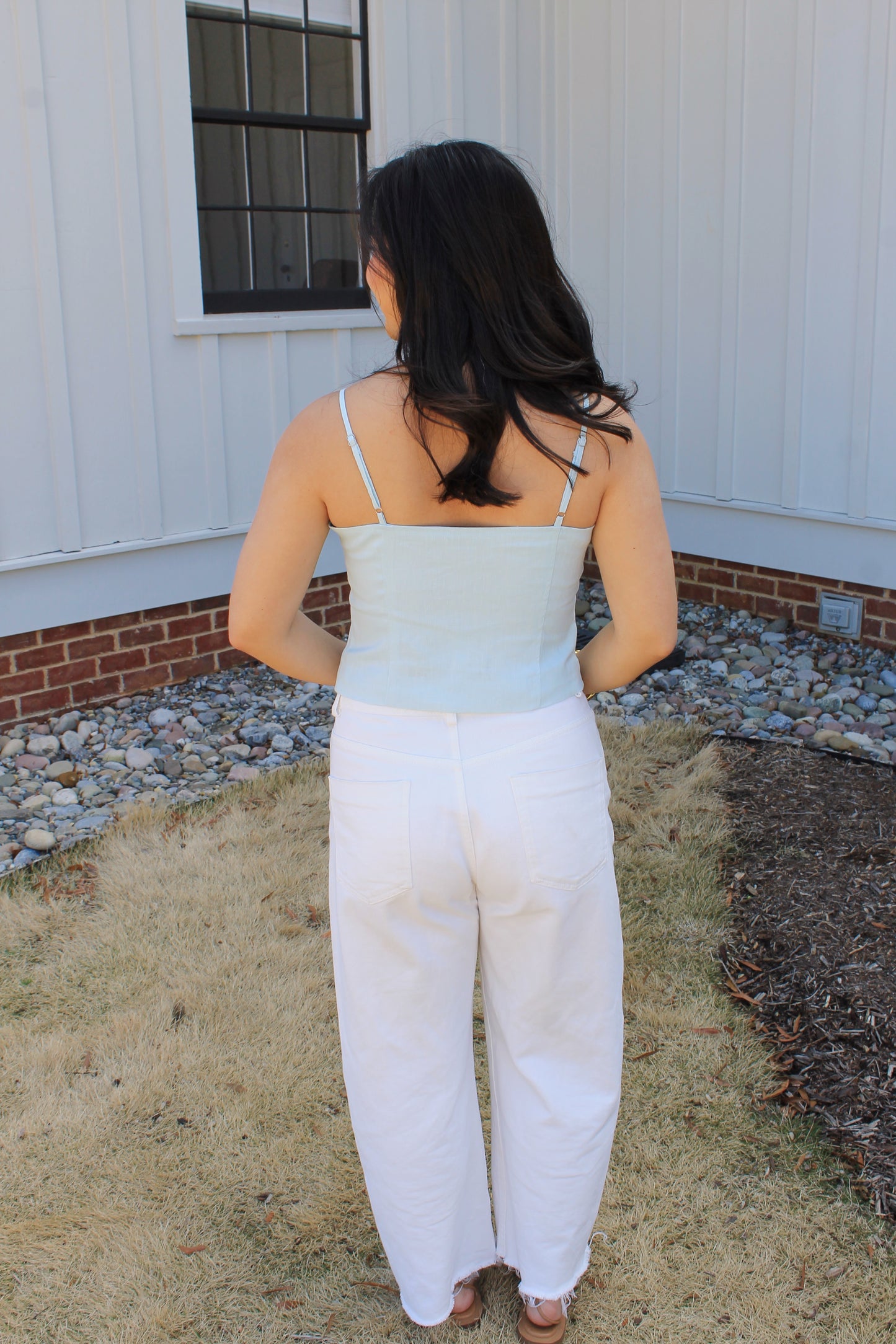 Linen Button Top