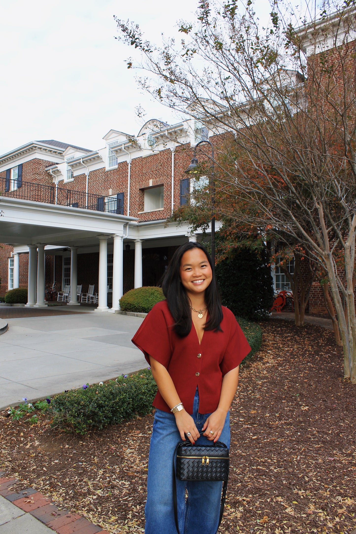 The Button Knit - Burgundy