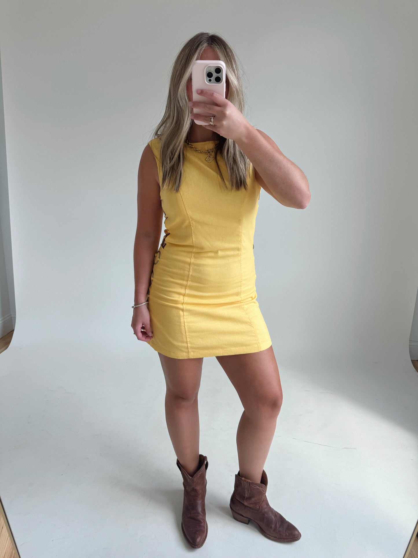 Golden Mini Dress