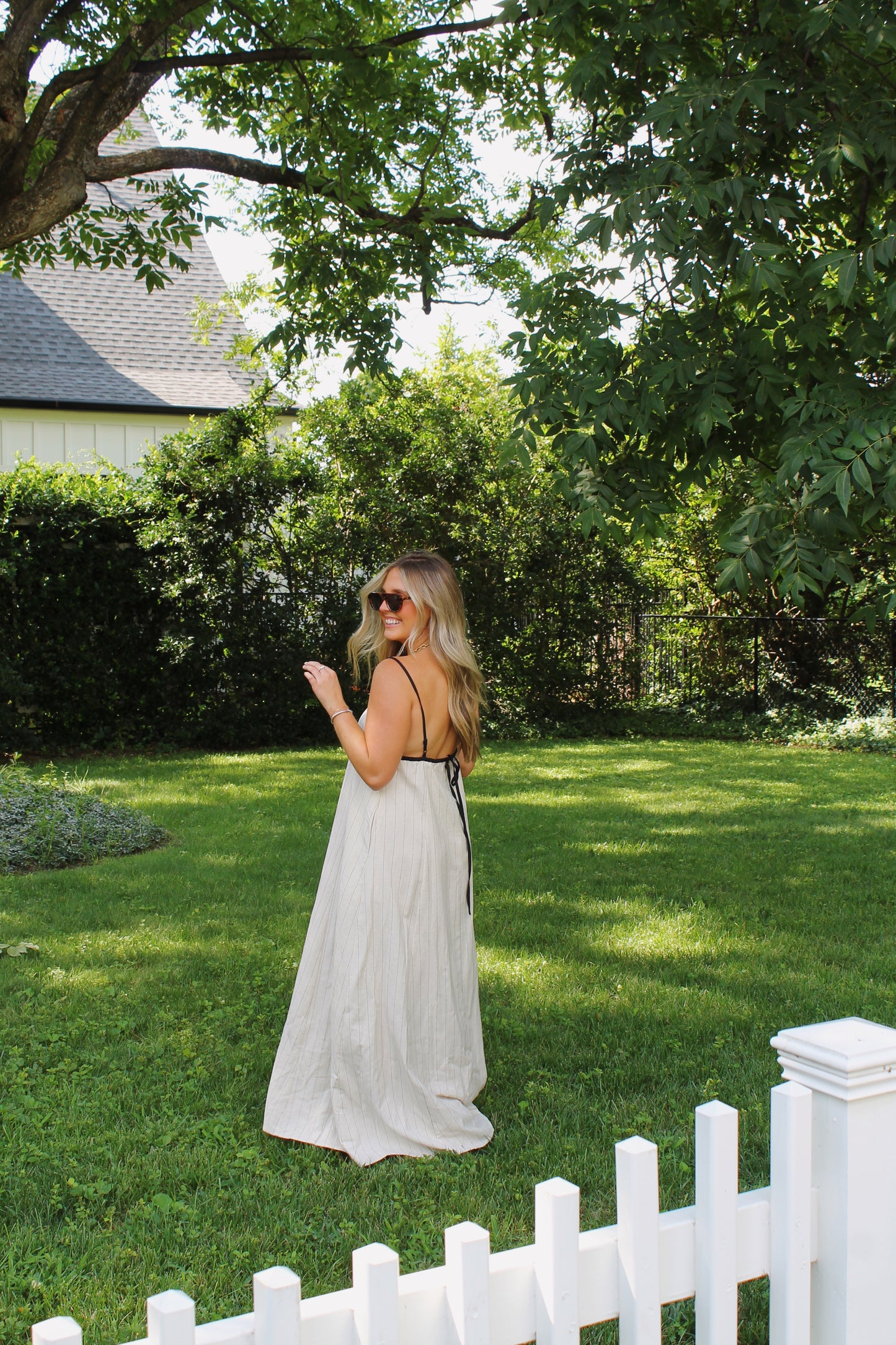 Ivory Striped Maxi