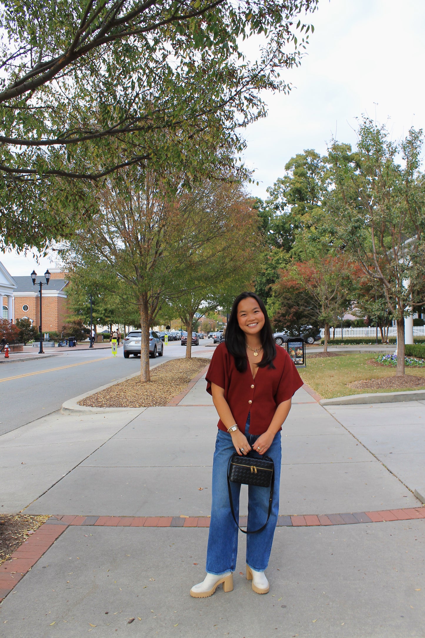 The Button Knit - Burgundy