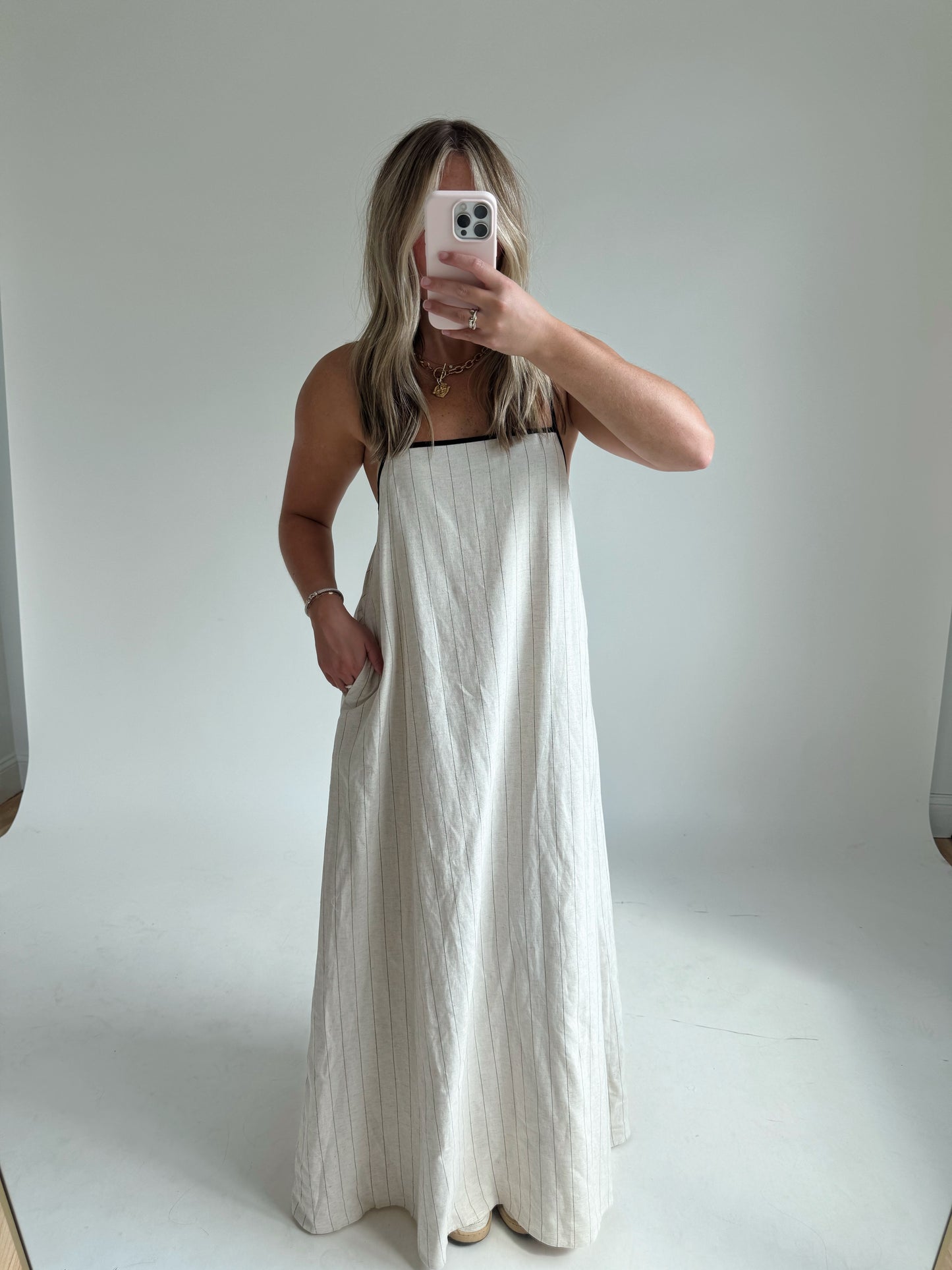 Ivory Striped Maxi