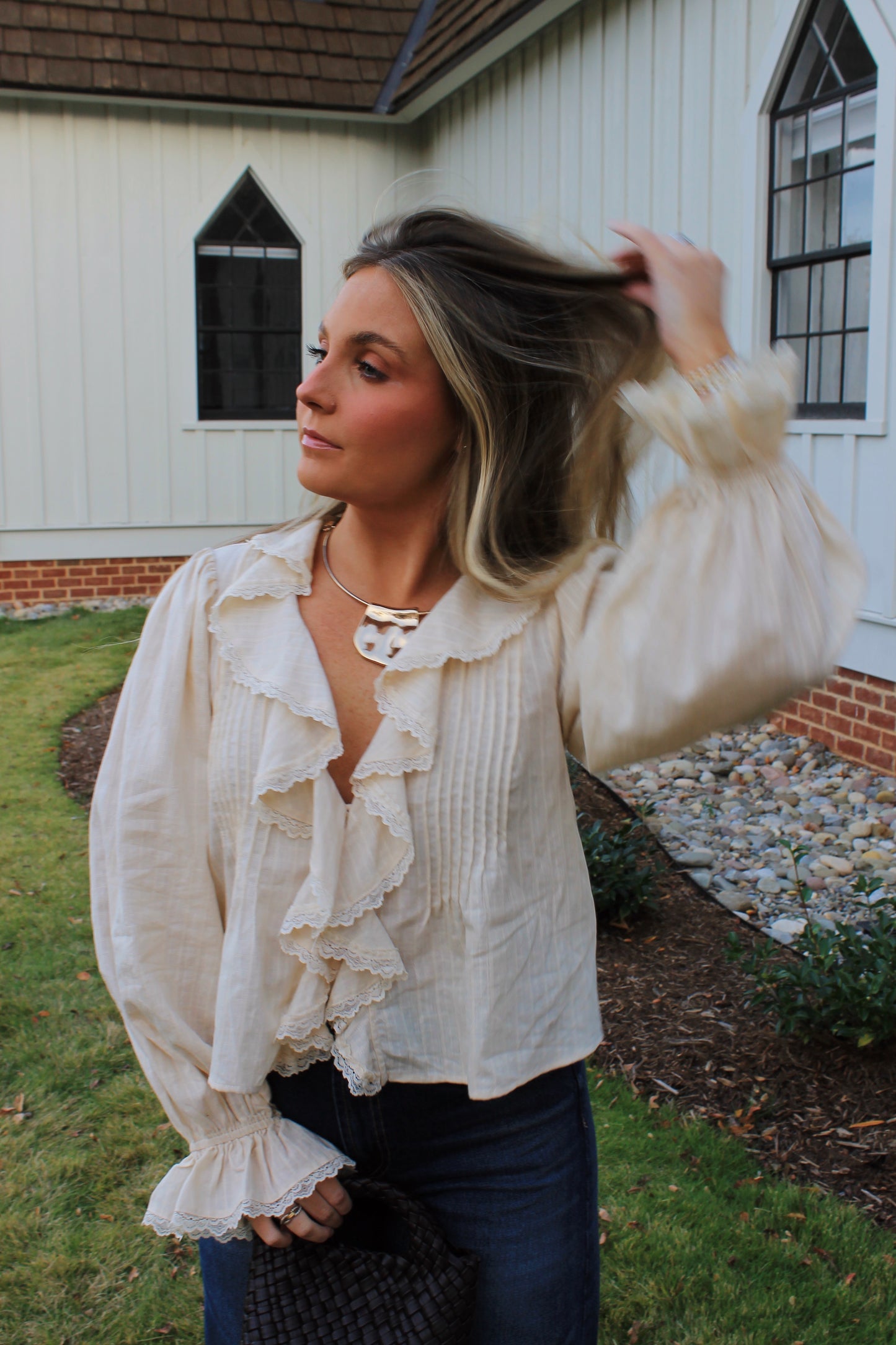The Ruffle Lace Blouse
