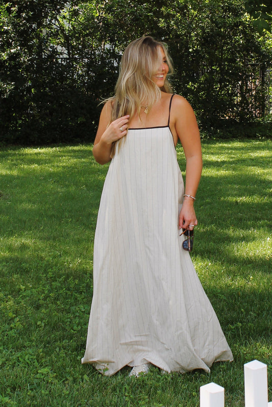 Ivory Striped Maxi