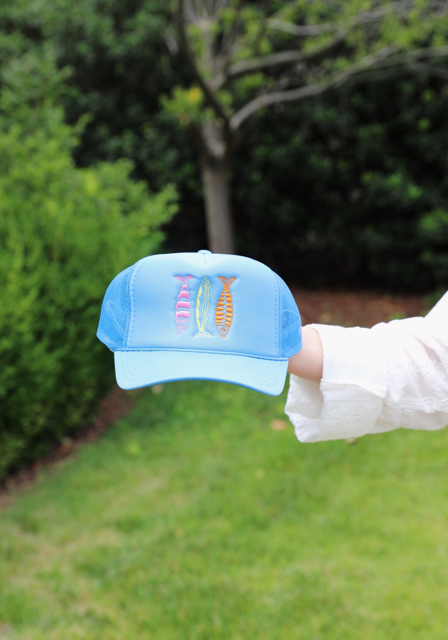 Sardine Hat - yellow orange & pink