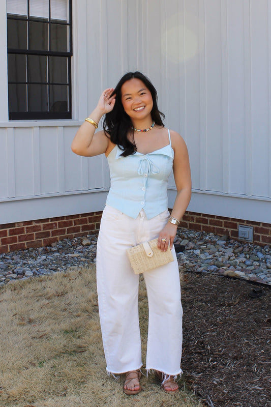 Linen Button Top
