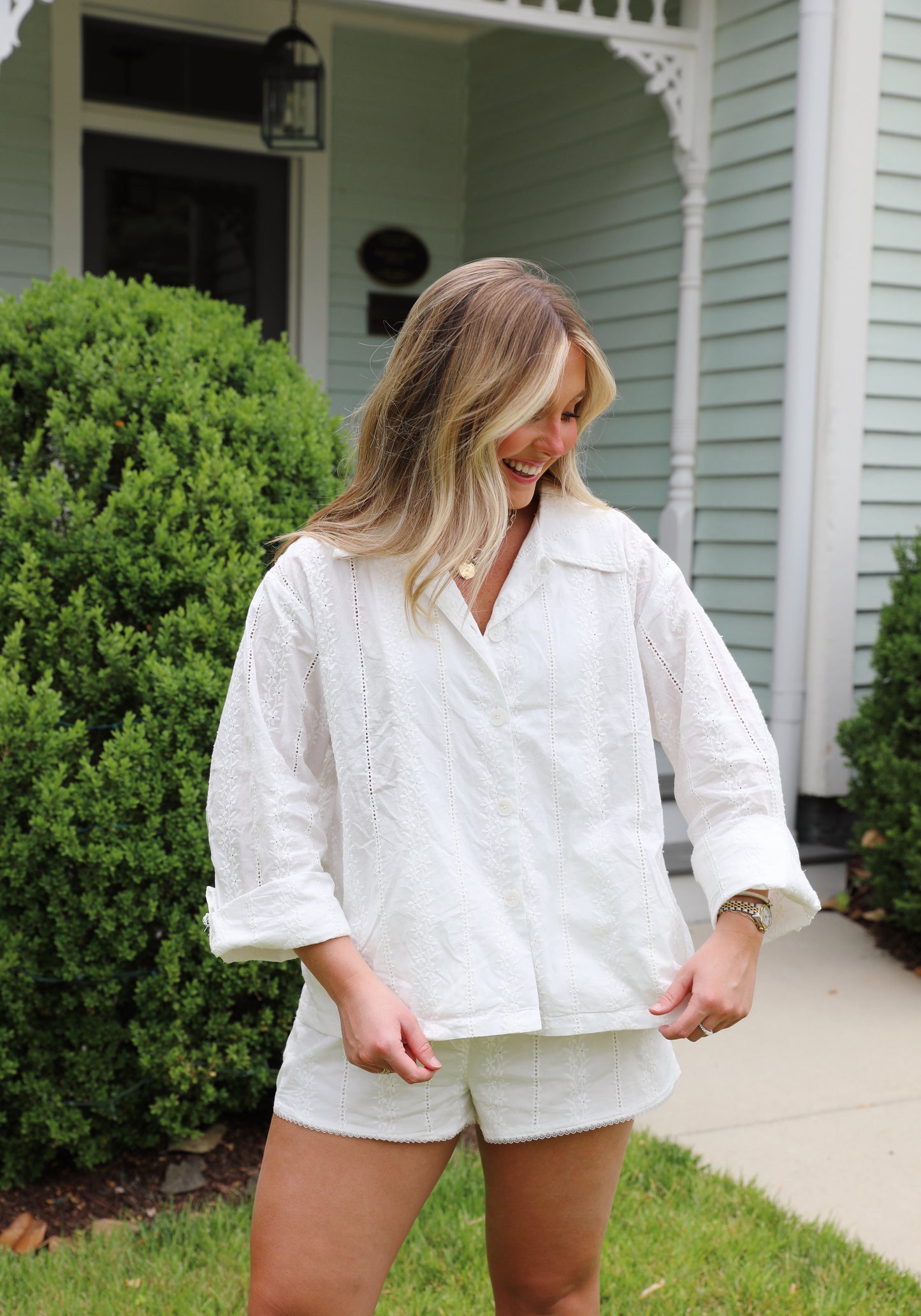 Harbor Lace Button Down