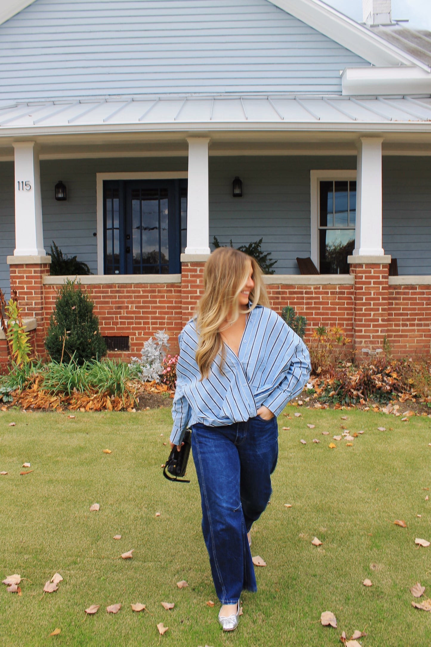 Striped Button Down Top