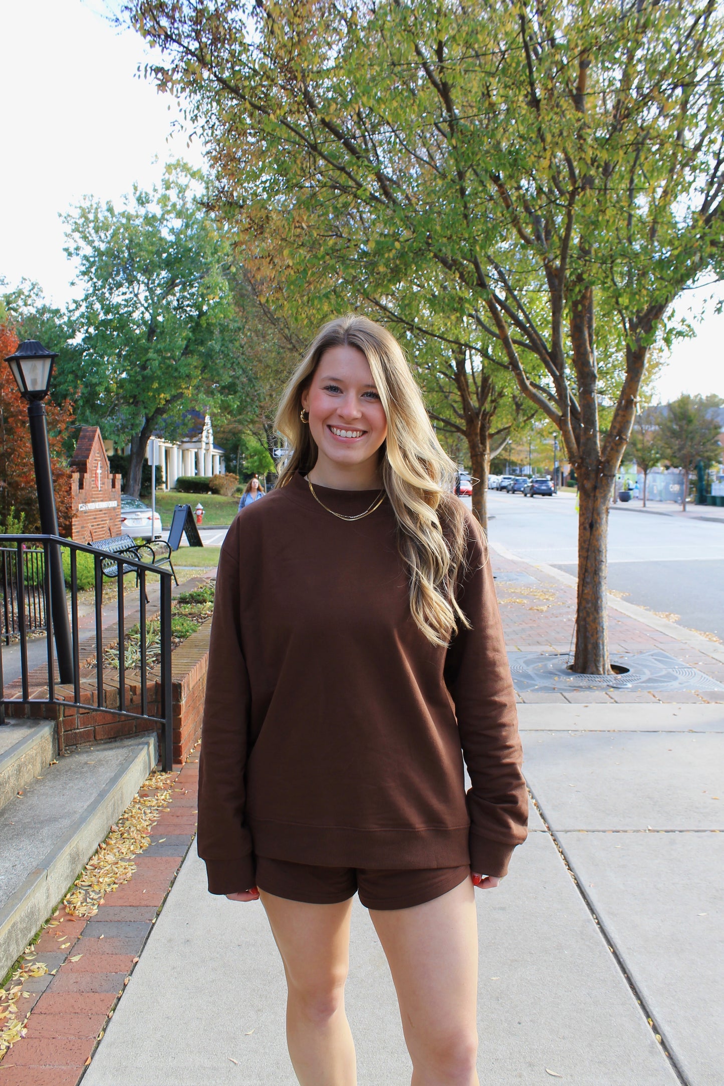 Relaxed Mock Neck - Chocolate