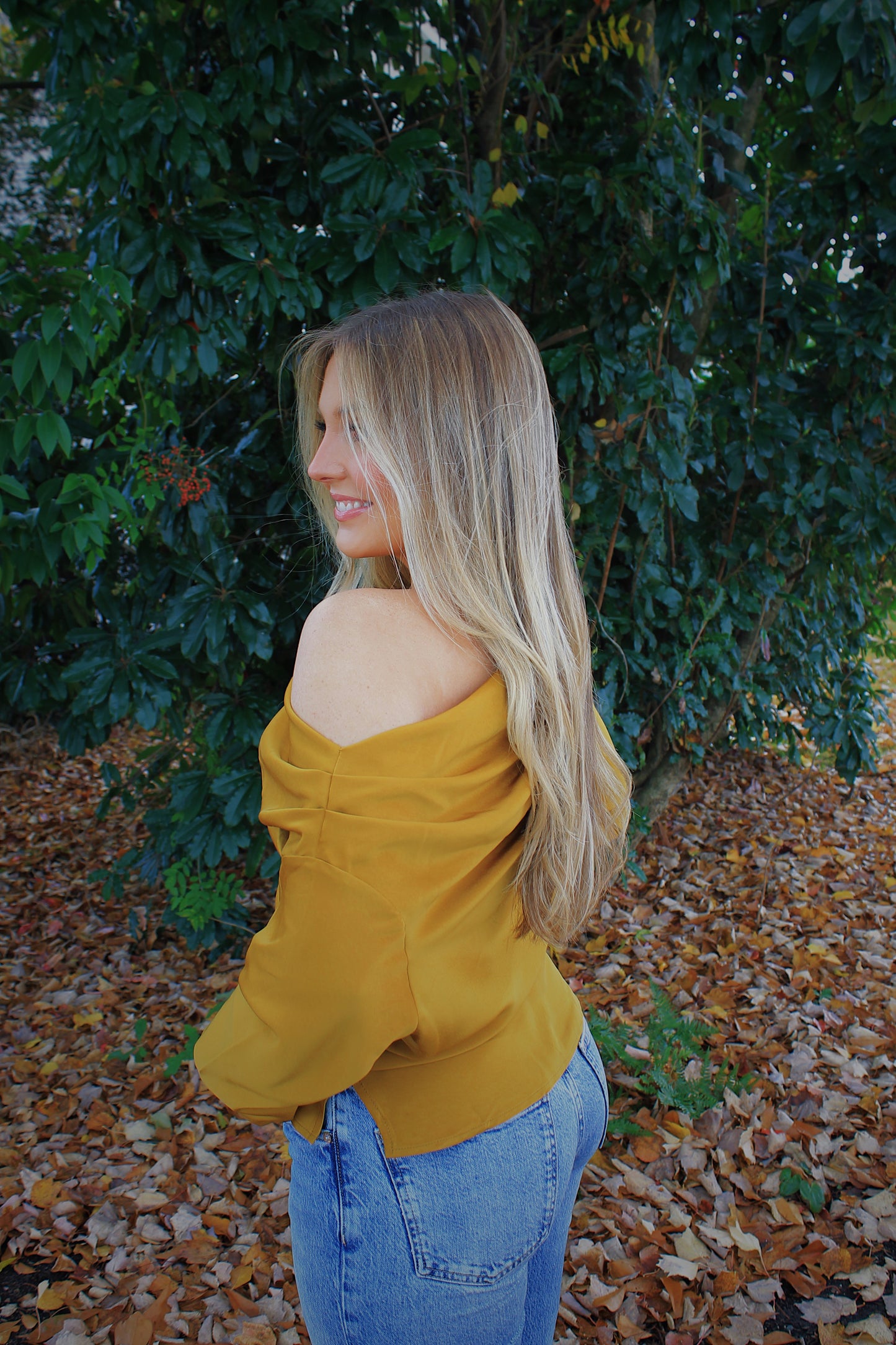 Satin One Shoulder Blouse