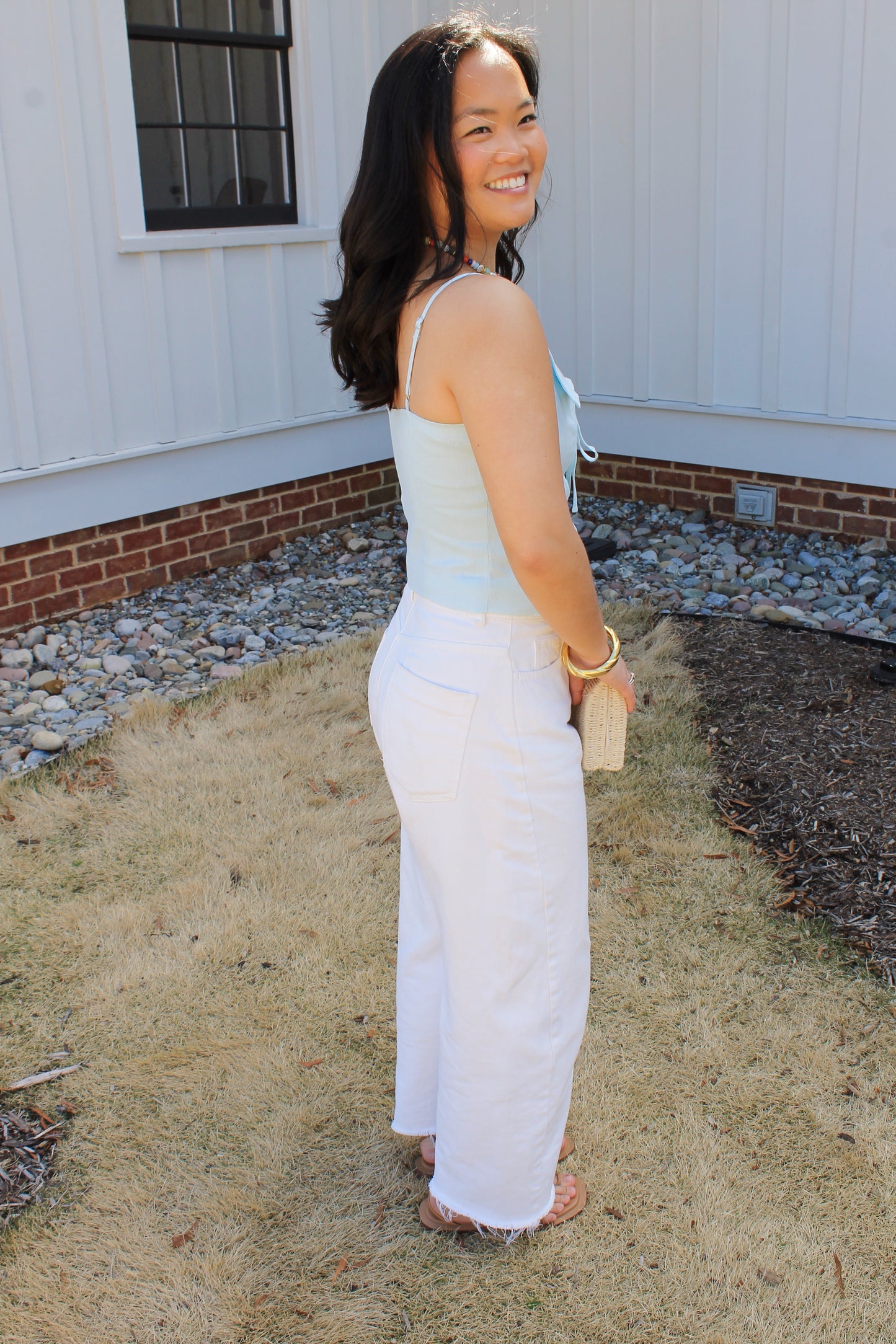 Linen Button Top