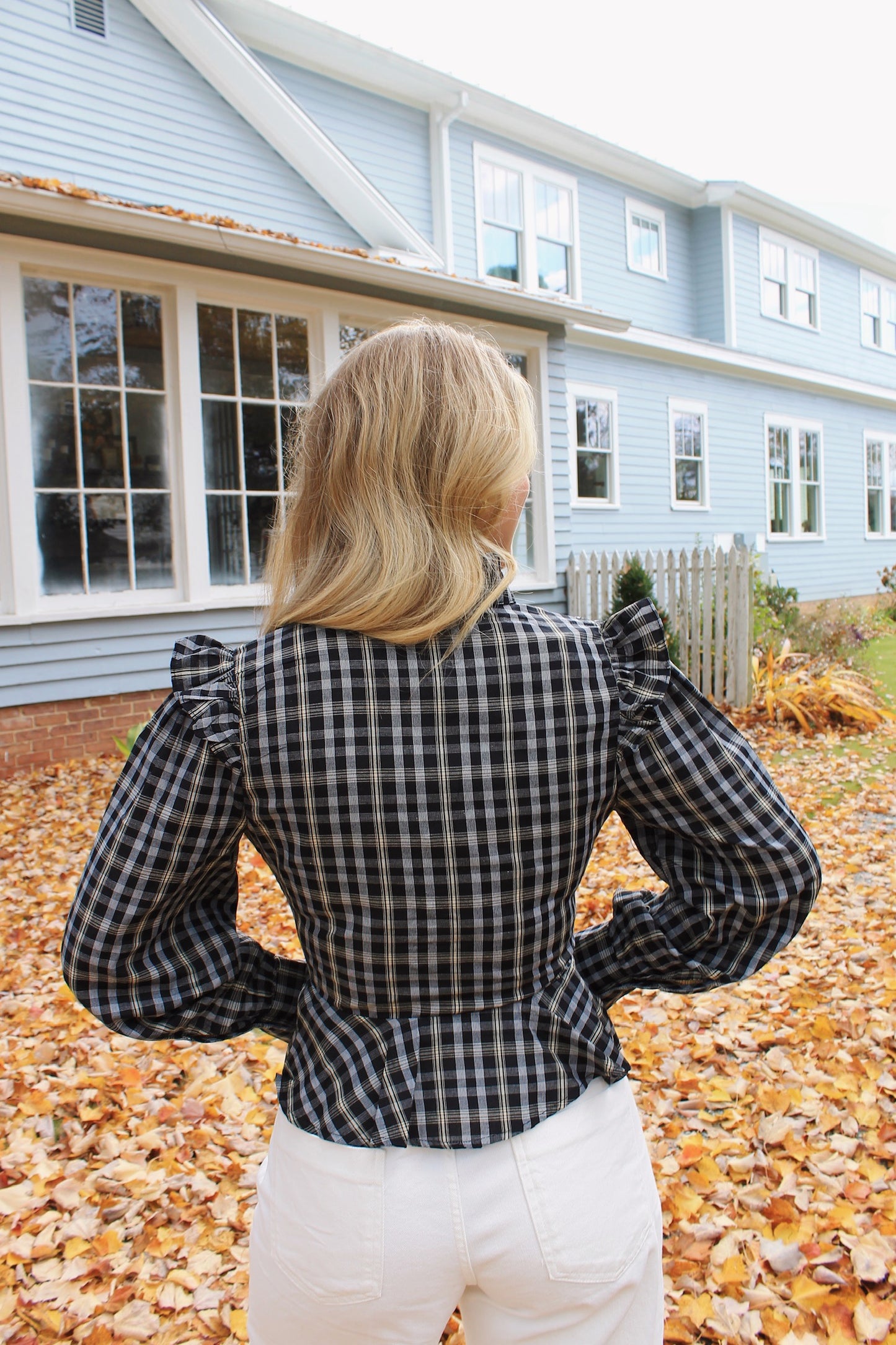 Plaid Ruffle Top