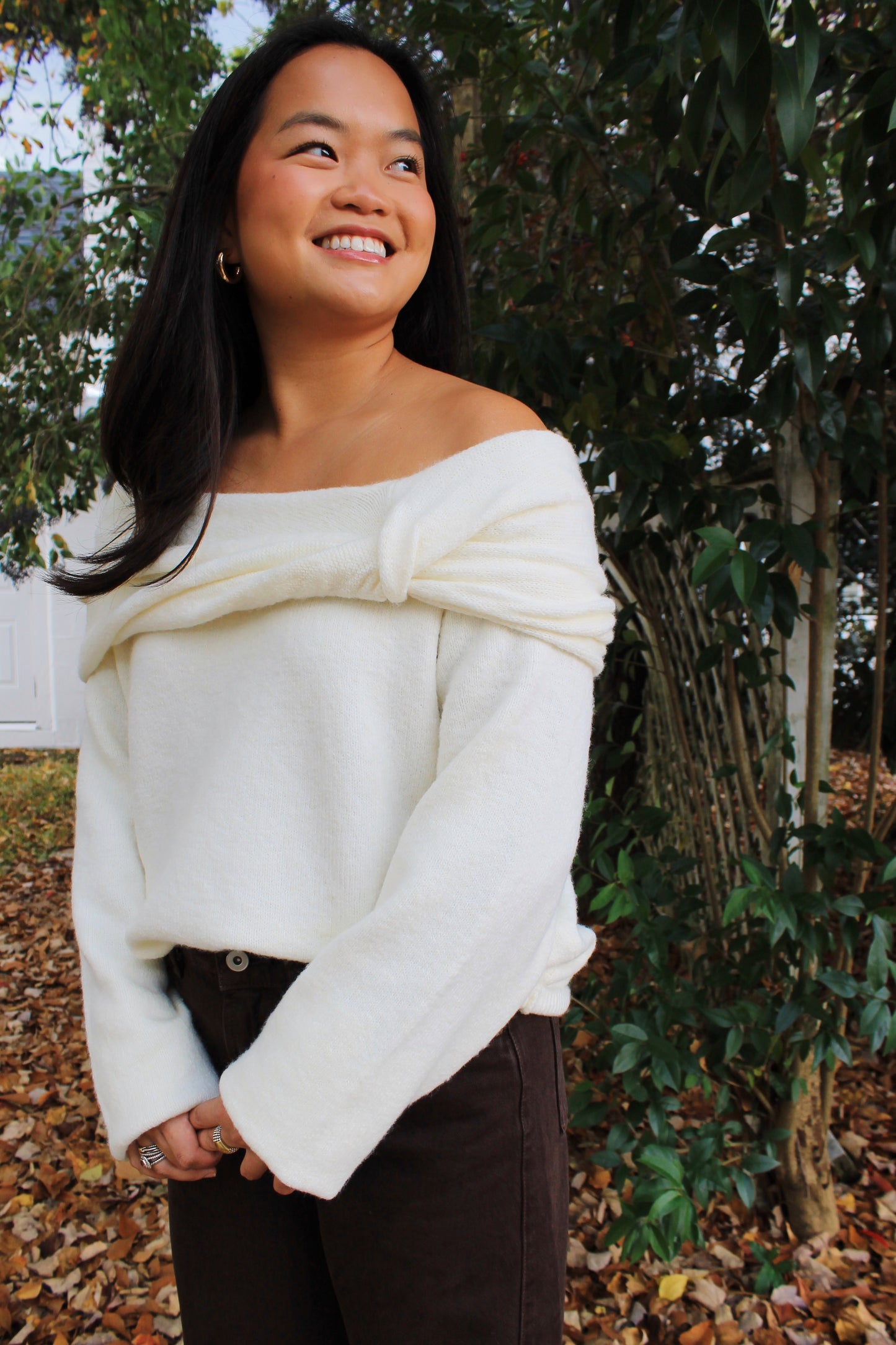 Ivory Knot Sweater